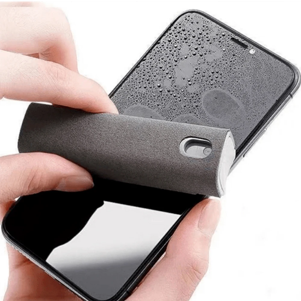 2-in-1 Microfiber Screen Cleaner Spray Bottle with Cloth