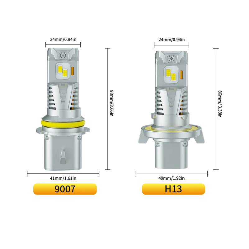 LED Car Headlights LED Headlights LED Lights LED Bulbs LED Car Lights Car Headlamps 2Pcs LED 9007 HB5 LED Headlight Bulb CSP Fanless With Canbus Bulb High Low Beam 25000LM 500W 9008 H13 For Car Canbus Fog Lamp
