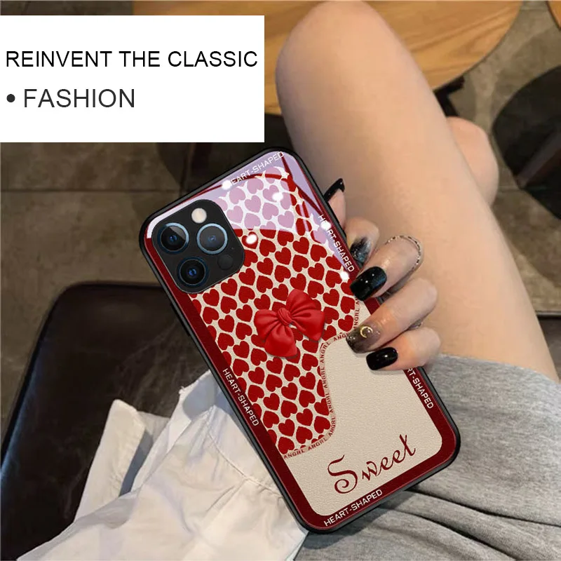 Top Fashion Luxury Designer Phone Cases For iPhone 13 Pro Max 12 Mini 11  12Pro X XR XS 8 HD Stained Glass Case Protective Cover