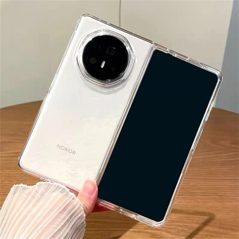 حافظة لهاتف Honor Magic V5، غطاء صلب شفاف رفيع للغ...