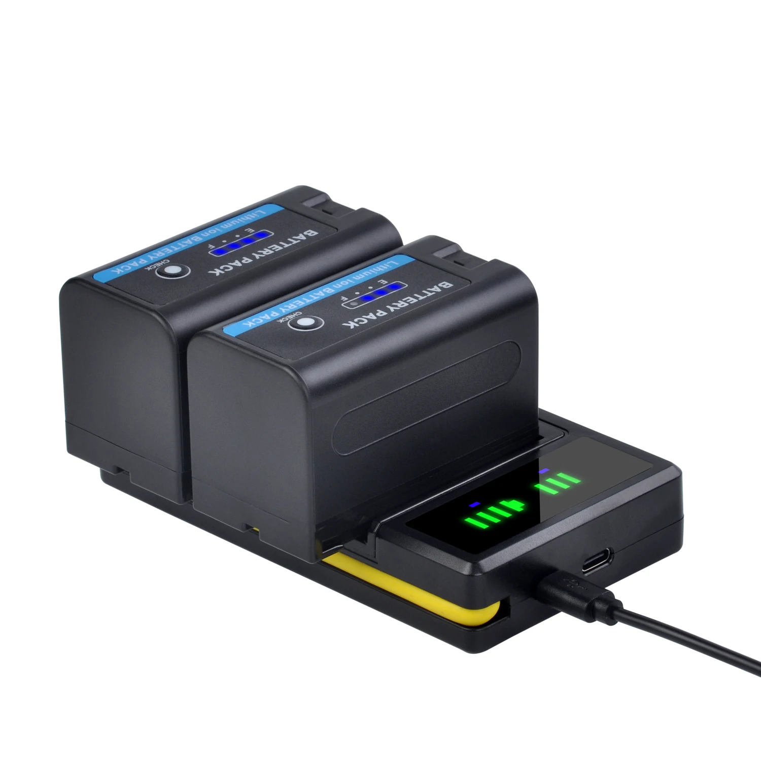 USB LCD Dual Channel Quick Digital Battery Charger for SONY F series NP-F970 F750 F960 F550 FM500h FM50 FM70 FM90 QM71D QM91D