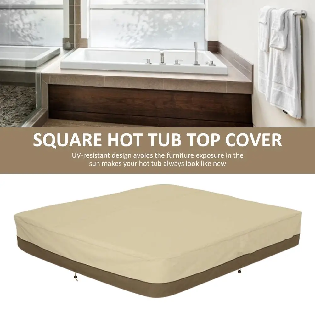 Square Swimming Pool Dust Cover, Hot Tub, Waterproof Canopy, Daily Courtyard SPA Cover, Outdoor Bathtub