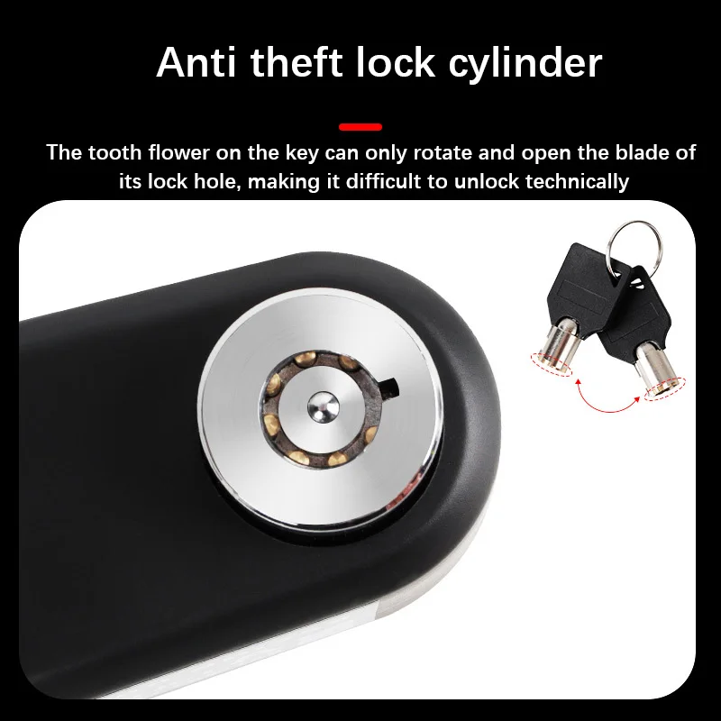Motorcycle Disc Brake Lock Waterproof Anti-Theft Alarm