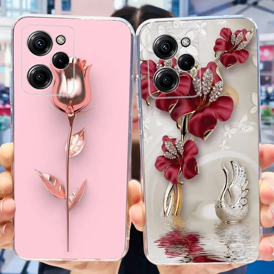 Elegant Printed Soft Silicone TPU Phone Case - Compatible with Poco X5 Series