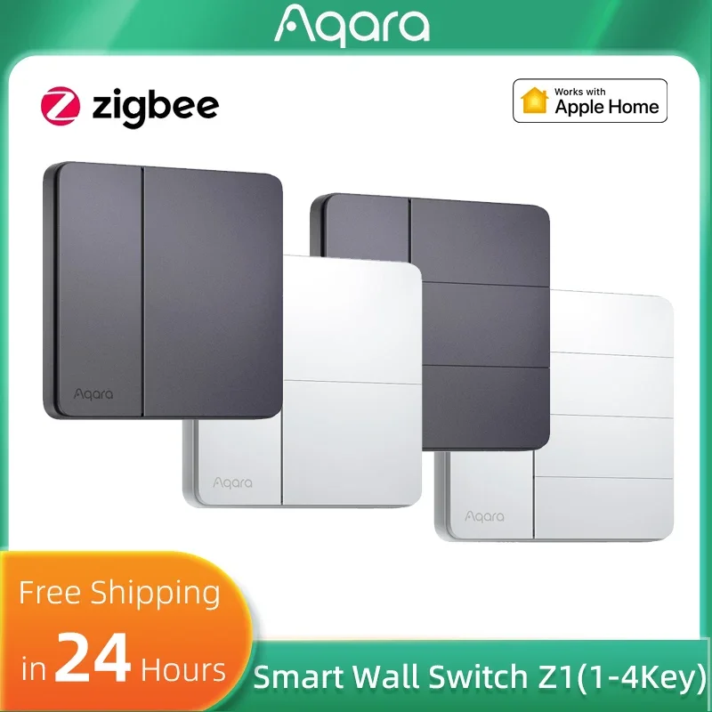 สวิตช์ผนังอัจฉริยะ Aqara รุ่น Z1 Zigbee 3.0 แบบสากล รองรับสายไฟเดี่ยว/สายกลาง ดีไซน์ควบคุมสองทาง ใช้งานร่วมกับแอป HomeKit ได้ 1