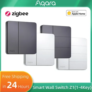 สวิตช์ผนังอัจฉริยะ Aqara รุ่น Z1 Zigbee 3.0 แบบสากล รองรับสายไฟเดี่ยว/สายกลาง ดีไซน์ควบคุมสองทาง ใช้งานร่วมกับแอป HomeKit ได้ 1