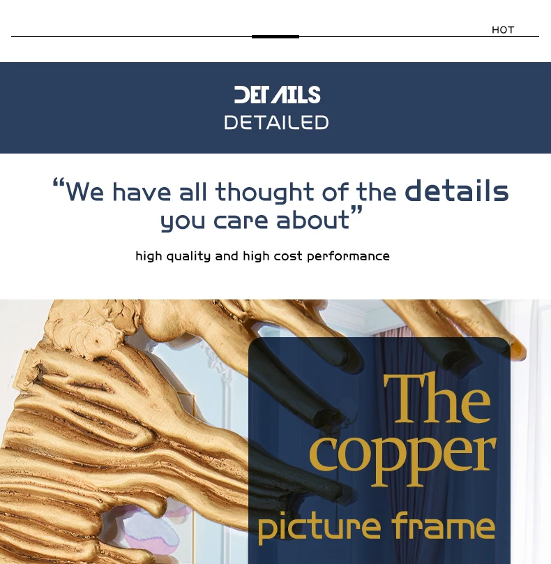 All Copper Wall Hanging Mirror Dressing Luxury Bathroom Dressing Round Mirror Gold Bathroom Living Room Deco Salon Room Decor