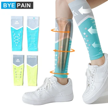 1 paio di maniche a compressione per polpacci per uomo donna - Calzini a compressione per gambe, calzini a compressione senza piedi per stecca tibia e vene varicose