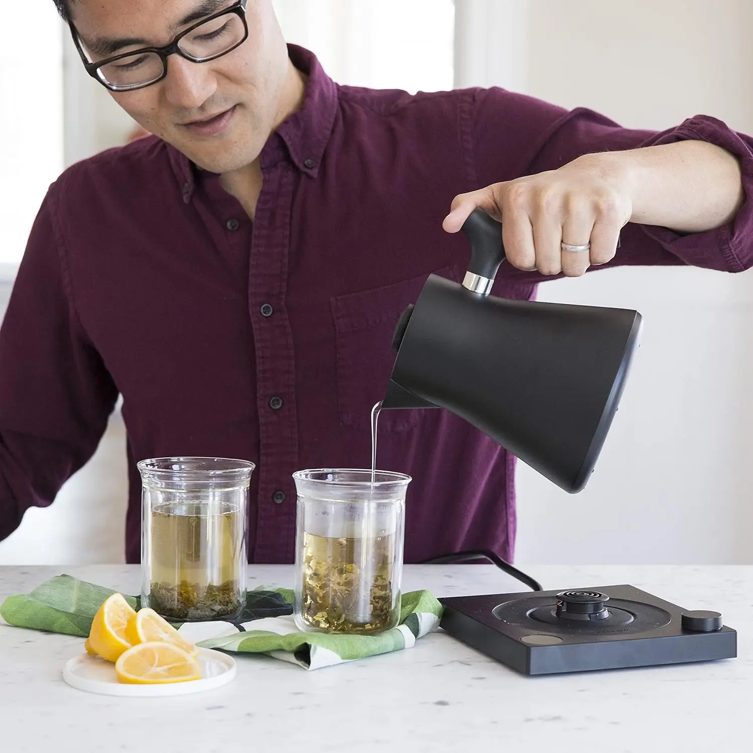Corvo EKG Electric Tea Kettle-Electric Pour Over Coffee and Tea Pot-Quick Heating Kettles for Boiling Water Tempe