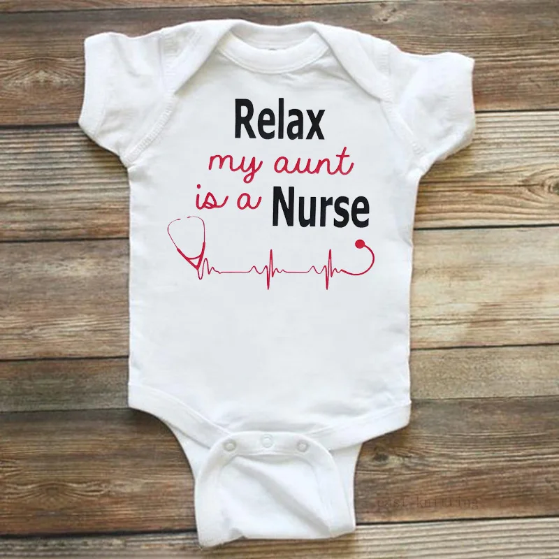 

My Aunt Is A Nurse Baby Romper Baby Girl Clothes Summer New Born Baby Clothes Print Kids Clothing Baby Boy Outfit