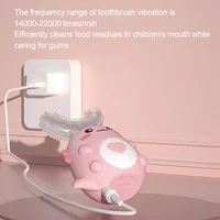 Children U-shaped Electric Toothbrush 360 Degrees Smart Cartoon Kids silicone Toothbrush Automatic Rechargeable Sonic Toothbrush 5