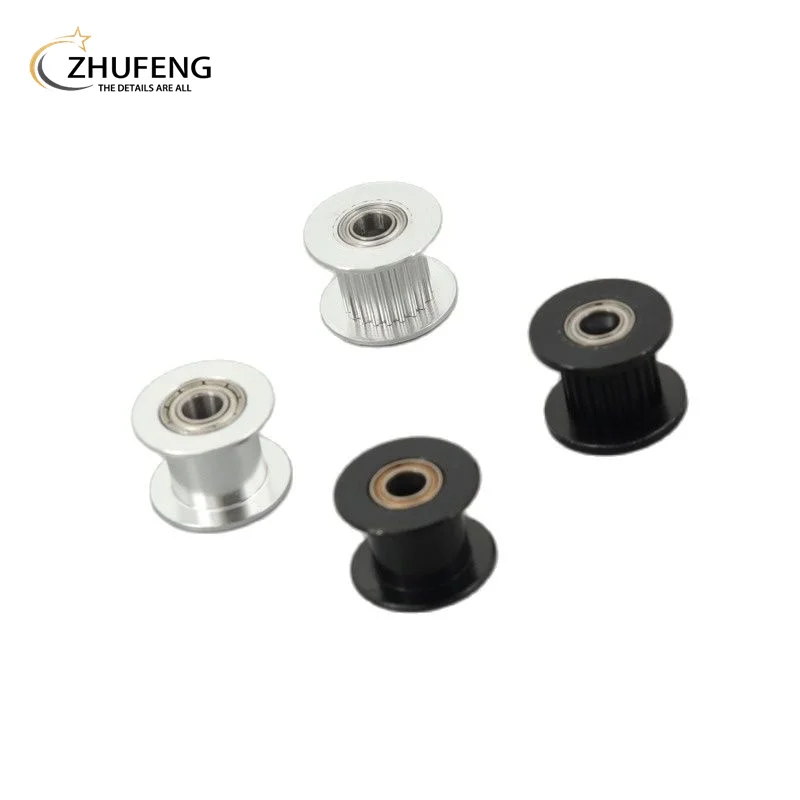 2GT 20 Teeth Synchronous Wheel Idler Pulley Black Bore 3/4/5/6/8mm With Bearing For GT2 Timing Belt Width 6/10mm