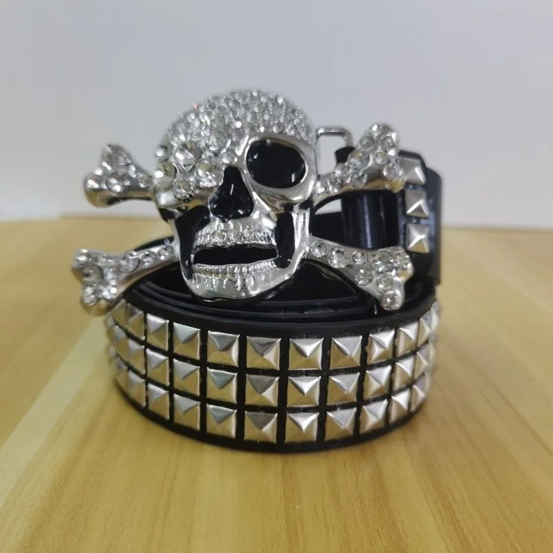 00s archive DIESEL skull belt Y2K　grunge 00s archive DIESEL skull belt Y2K grunge（Diesel Studded