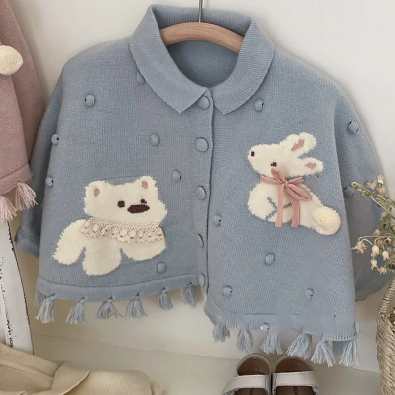 Autumn Kids Cartoon Knit Cardigans Sweater