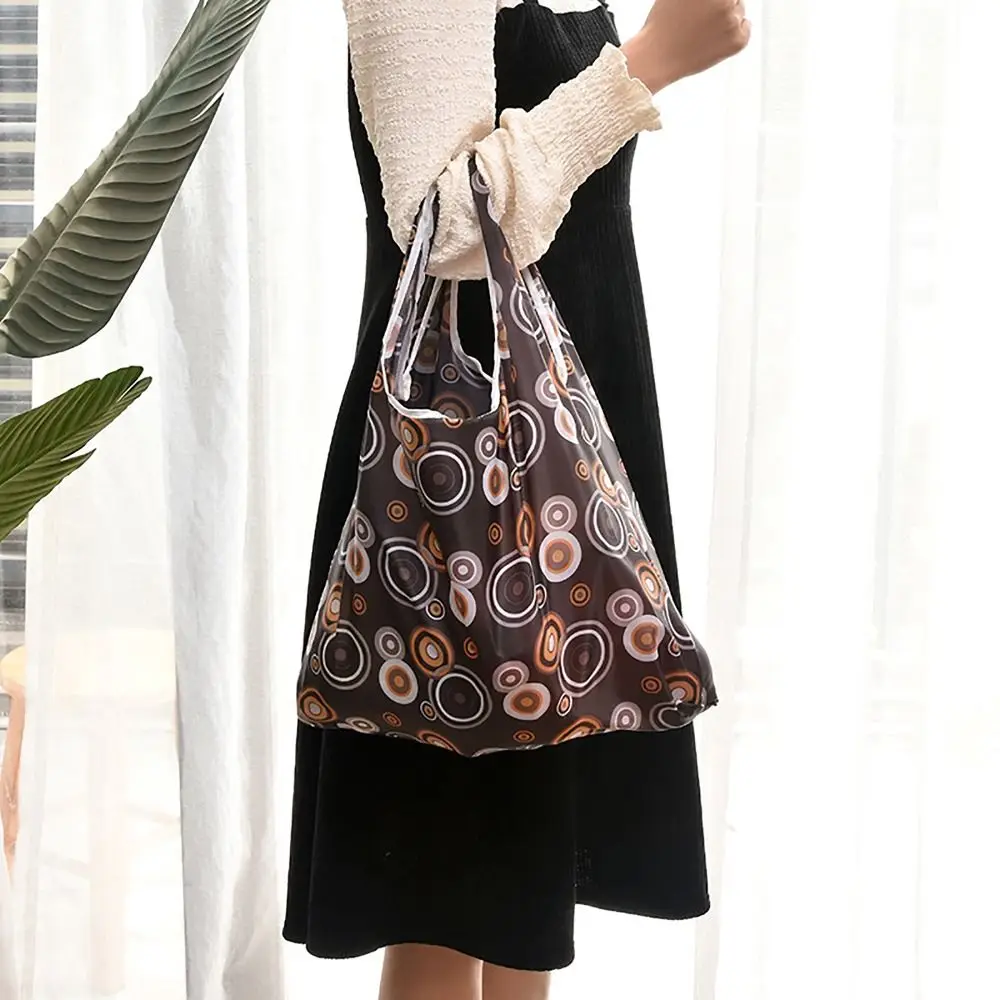 Extra-Large Portable Reusable Grocery Tote with Printed Design