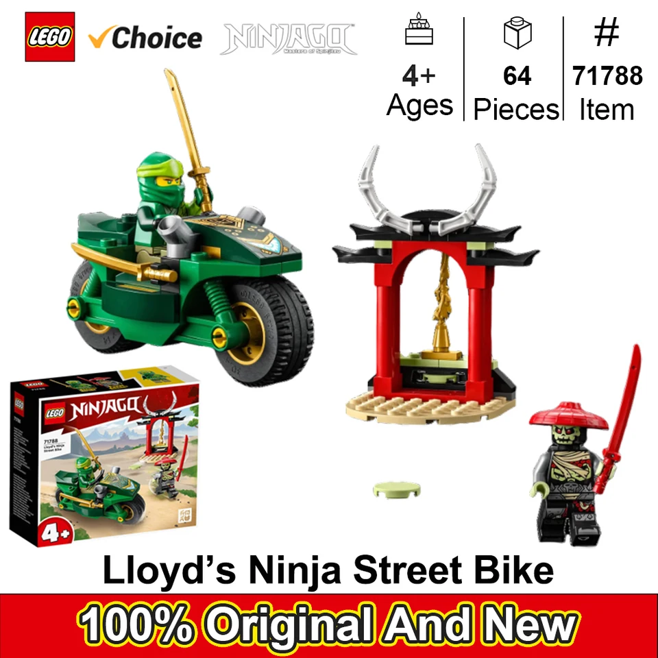 ぴよし LEGO 71788 NINJAGO Lloyd's Ninja Street Bike, Ninja Motorcycle Toy