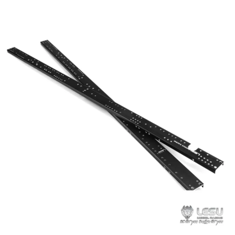 Châssis métallique CNC LESU pour camion benne hydraulique RC 1/14 8x8, monté avec des roues et pneus tout-terrain.