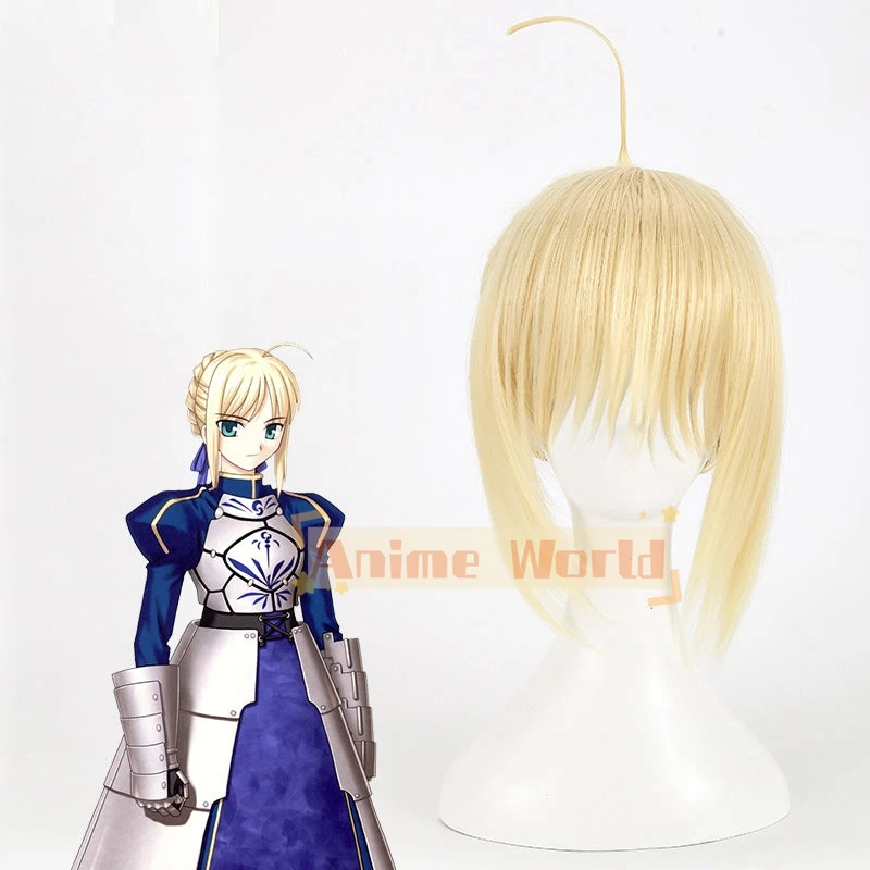 Fate Stay Night Saber Artoria Pendragon Parrucca Cosplay