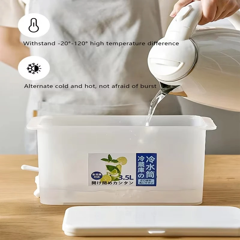 3.5 L Water Drink Dispenser Juice Container Tap Large Capacity Cold Water Pitcher Drink Dispenser cold water pitcher beverage dispenser water storage container