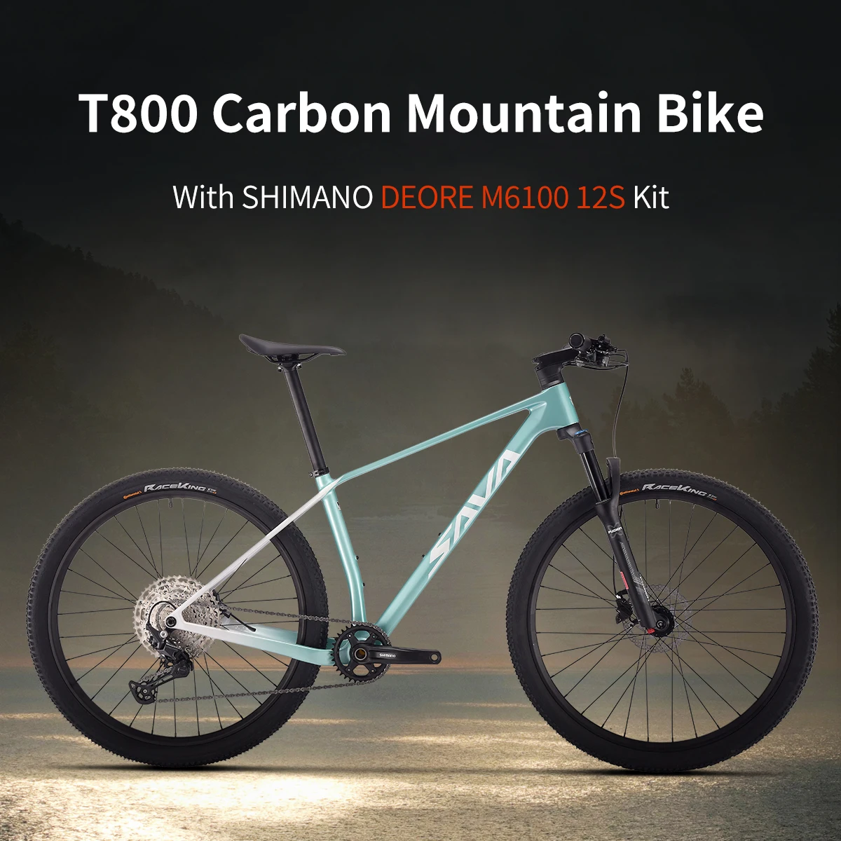 SAVA New Lantop 612 Carbon Fiber Mountain Bike, MTB Adult
