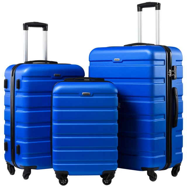 3PCS valise de voyage avec roues, 20 pouces bagage à main sac à