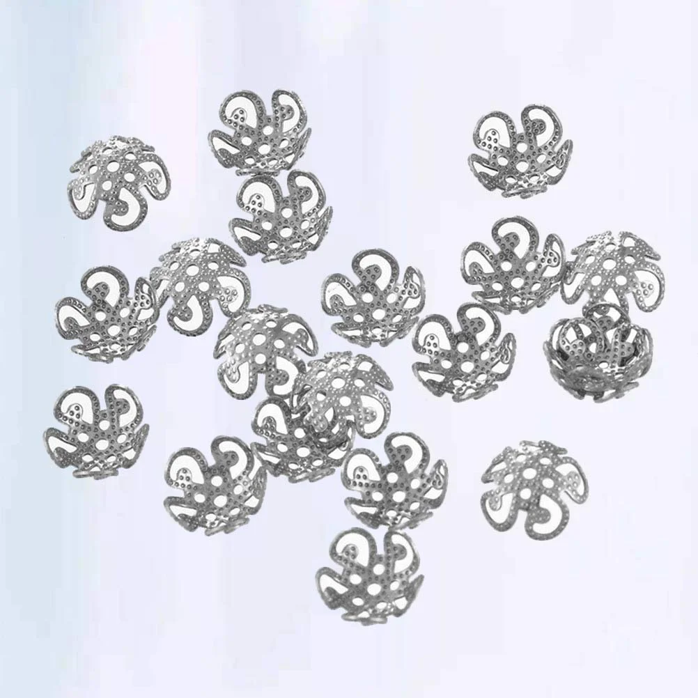 

100 Pcs Jewelry Bead Caps Making End Findings Bottom Bracket Beads