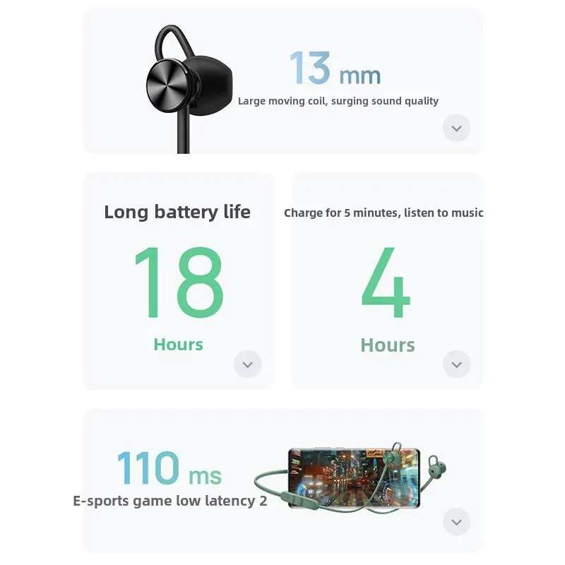 Huawei Freelace Lite Wireless Bluetooth Earphone Original Earbuds Sport Noise Reduction Headphone In-ear Earphone Headset 2