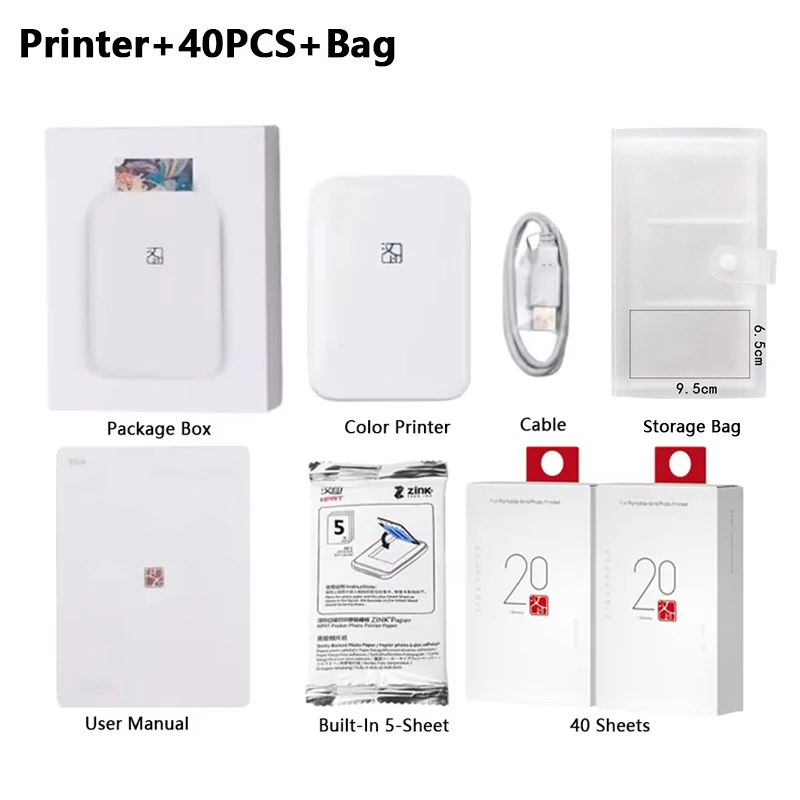 HPRT MT53 طابعة صور ملونة طابعة صغيرة محمولة بلوتو...