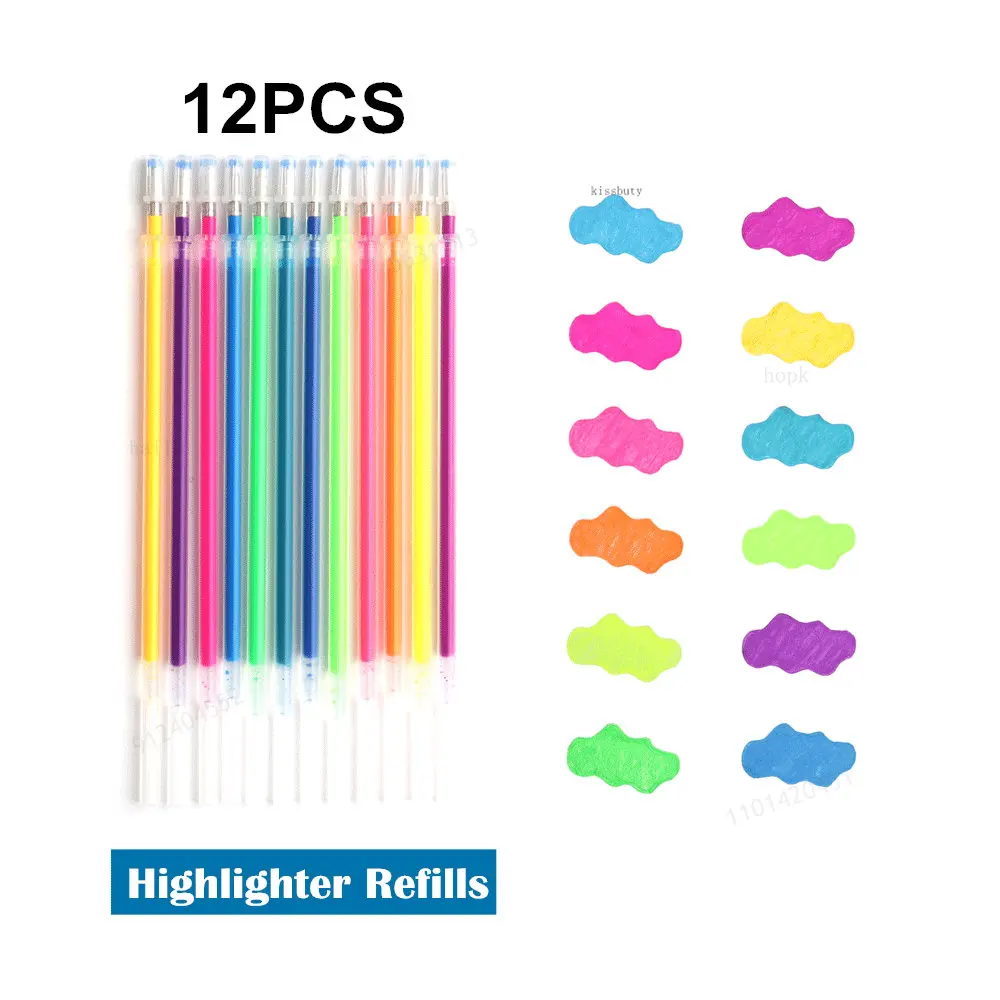 12Pcs/Set Ballpoint Pen Set Glitter Gel Pens For School Office Adult  Coloring Book Journals Drawing Doodling Art Markers Gel Pen - AliExpress