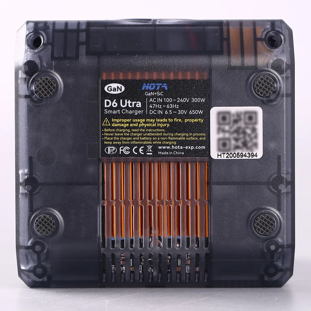 HOTA D6 Ultra AC 300 Вт DC 650 Вт Двухканальное зарядное устройство с GaN + SiC для 1-6S Lipo LiHV Литий-ионный NiMH аккумулятор XT60 thumbnail 4