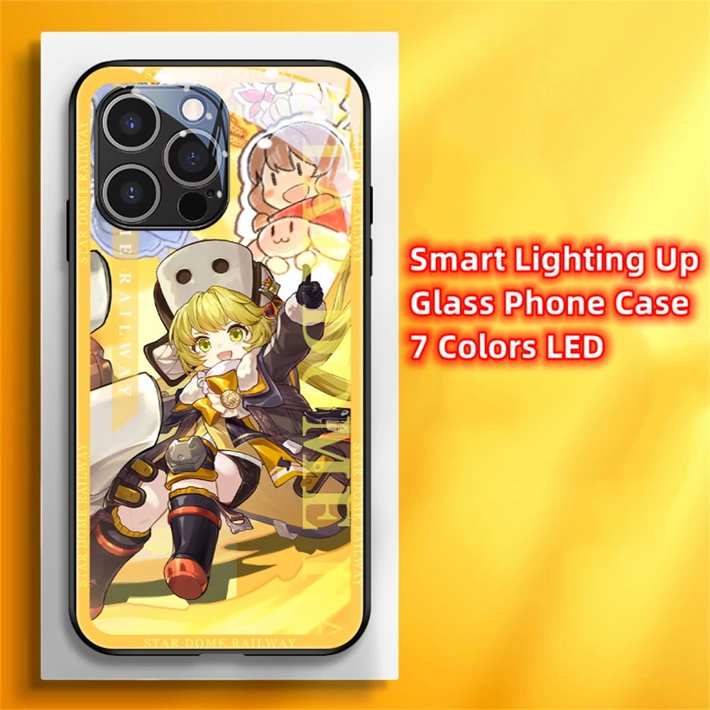 Beliebte Honkai Game LED-Leuchthülle für iPhone Air 17 16 E 15 14 13 12 11 Pro Max Plus X XS XR SE Mini 6 7 8 – Detail 10