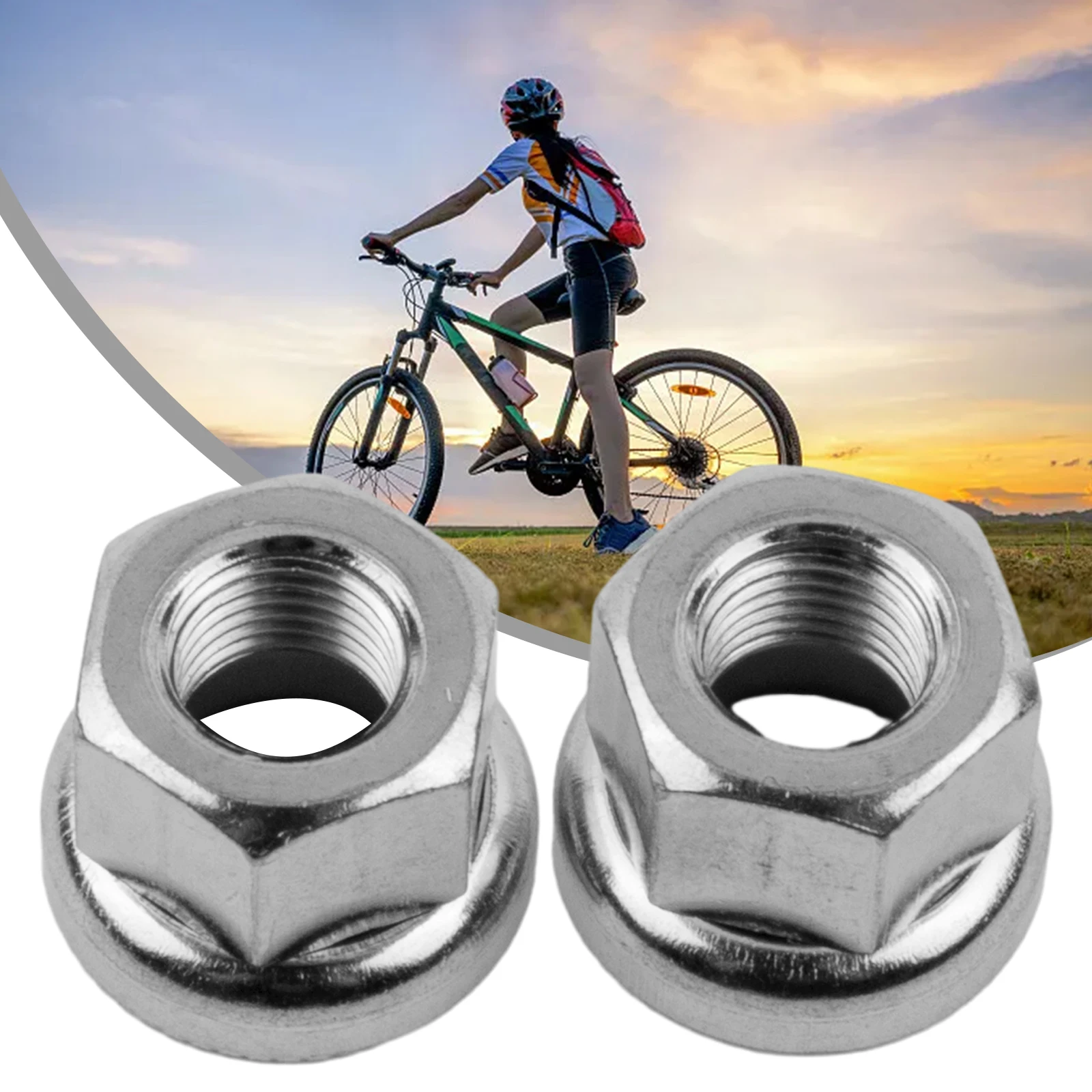 

2pcs Bikes Crew Nut Bicycle Screw M9 M10 3/8 Screw Nut Replacement Parts For MTB Bikes Hubs Series Motors Bicycle Accessories