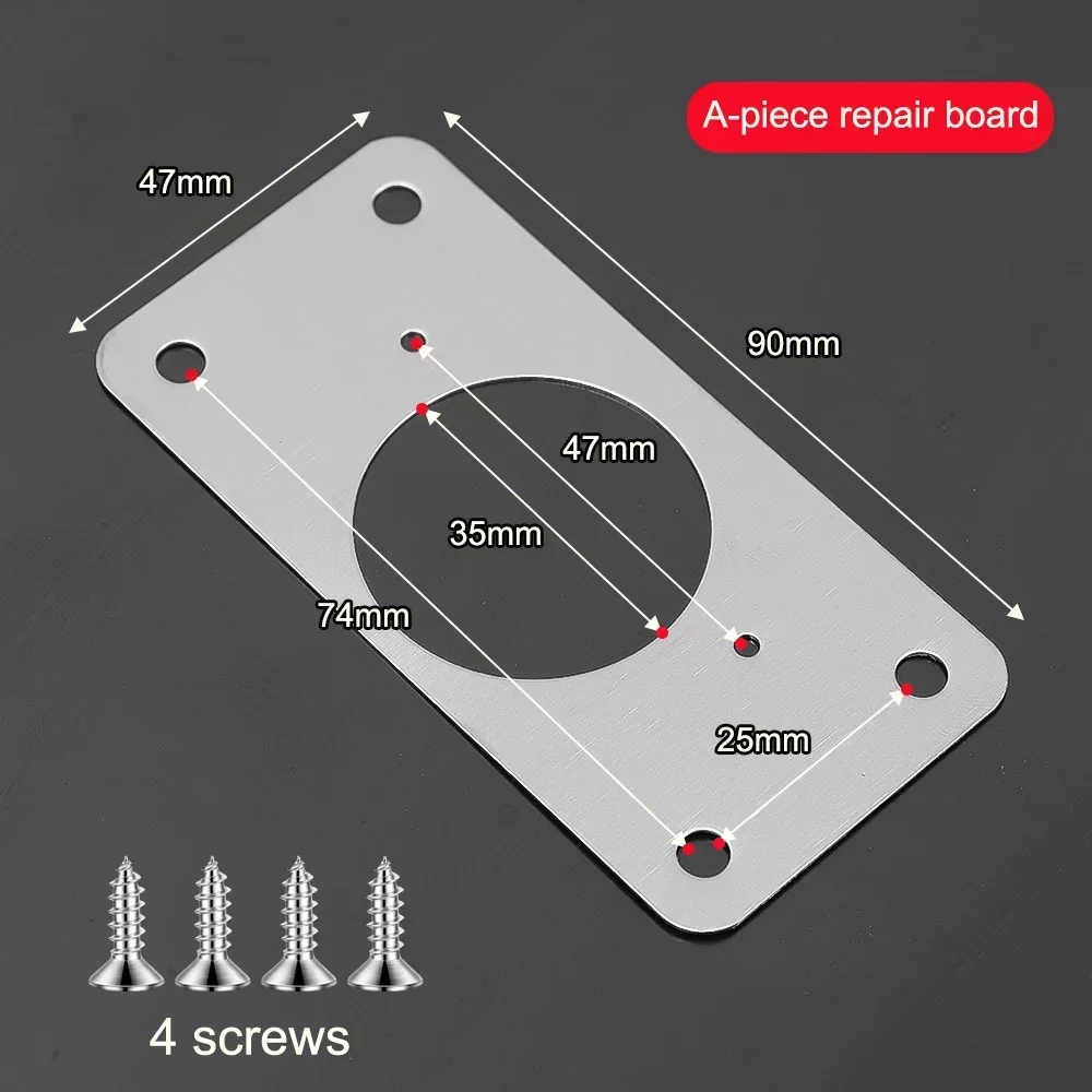 Hinge Repair Plate 2/8pcs Cupboard Door Hinge Mounting Tool Furniture Cabinet Hardware Stainless Steel Fixing Plate Kits hinge repair plate