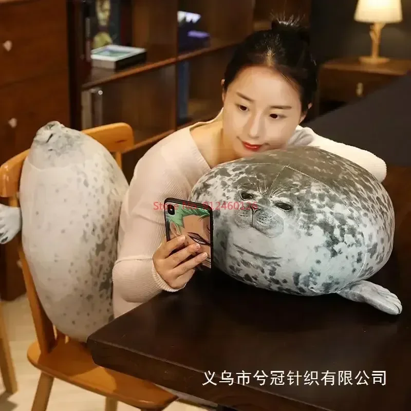 실물 같은 도장 봉제 인형, 노벨티 부드러운 동물 인형, 어린이 수면 던지기 소파 베개, 어린이 소녀 선물