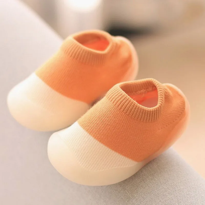 Baby Shoes First Walkers Comfortable Boys Girls Kids Rubber Soft Non-Slip Sole Floor Shoes Knit Booties Baby & Maternity