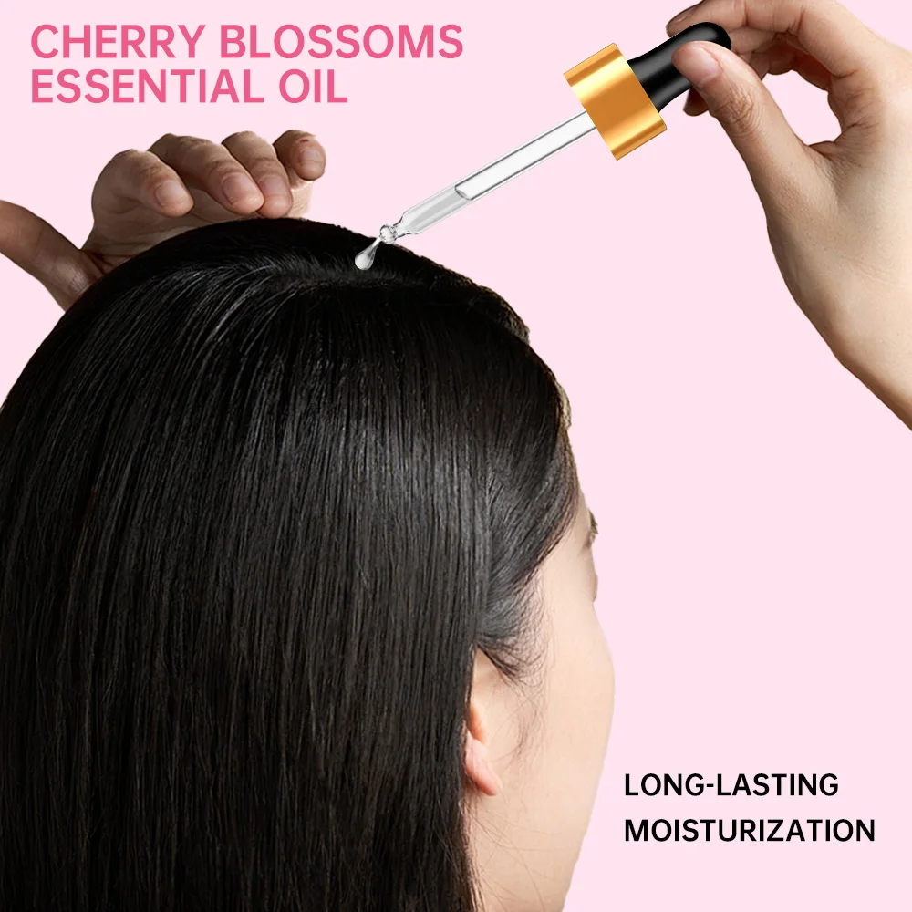 Hair Oil Hair Essence Oil Natural Cherry Blossom Essential Repairs Damaged Hair Improves Quality Moisturizes