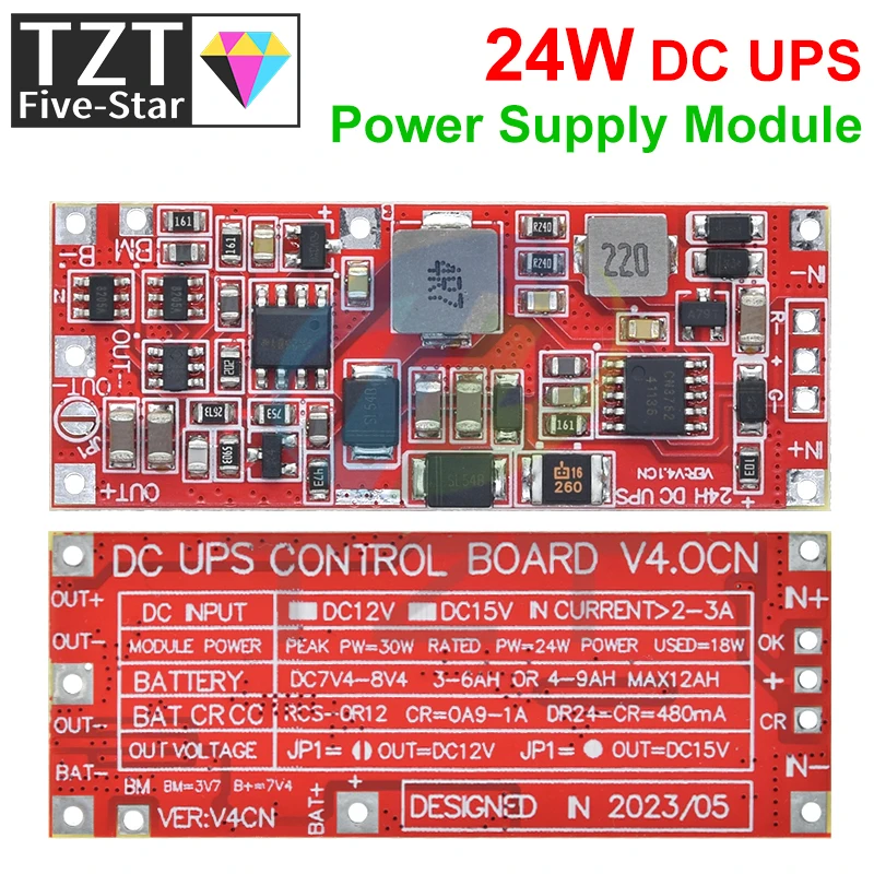 Uninterruptible Power Module TZT DC 12V/15V 24W 1A UPS Power Supply Module Uninterruptible Power ...