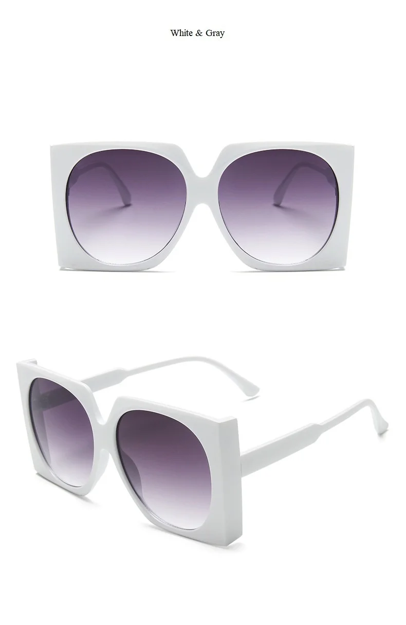 Oversized Square Sunglasses For Women Vintage Style Gradient Shades_voghion.com