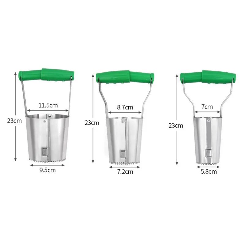Thickened stainless steel vegetable seedling transplanting seeder, garden digging hole, agricultural seedling digging tool