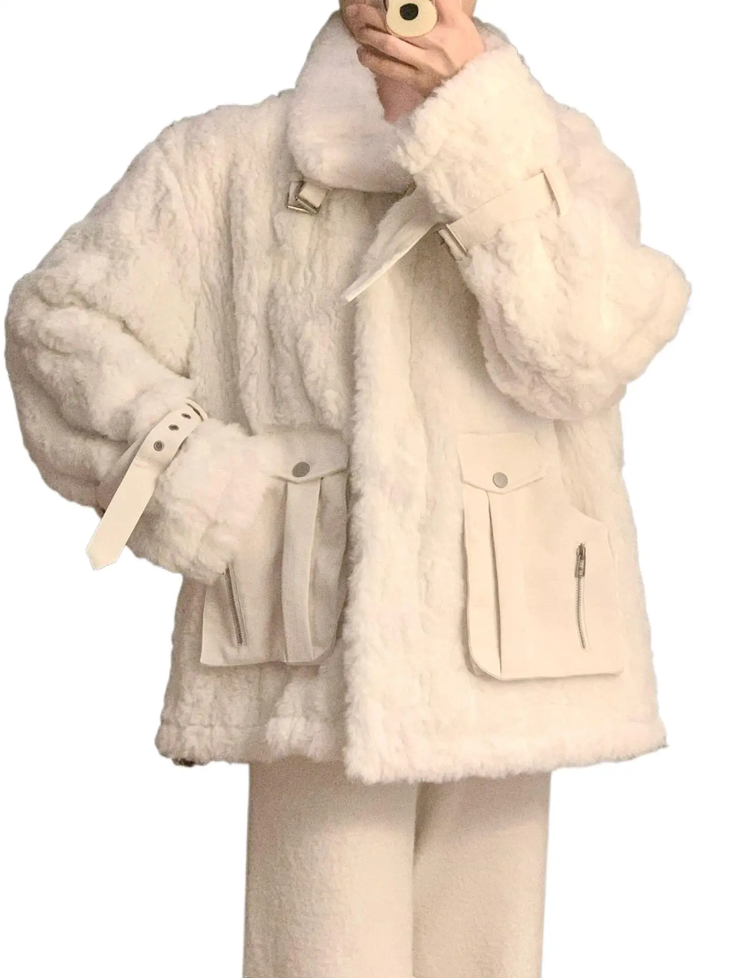 

2023 Women's Clothing Thickened Warm Faux Fur Coat Winter New 1030