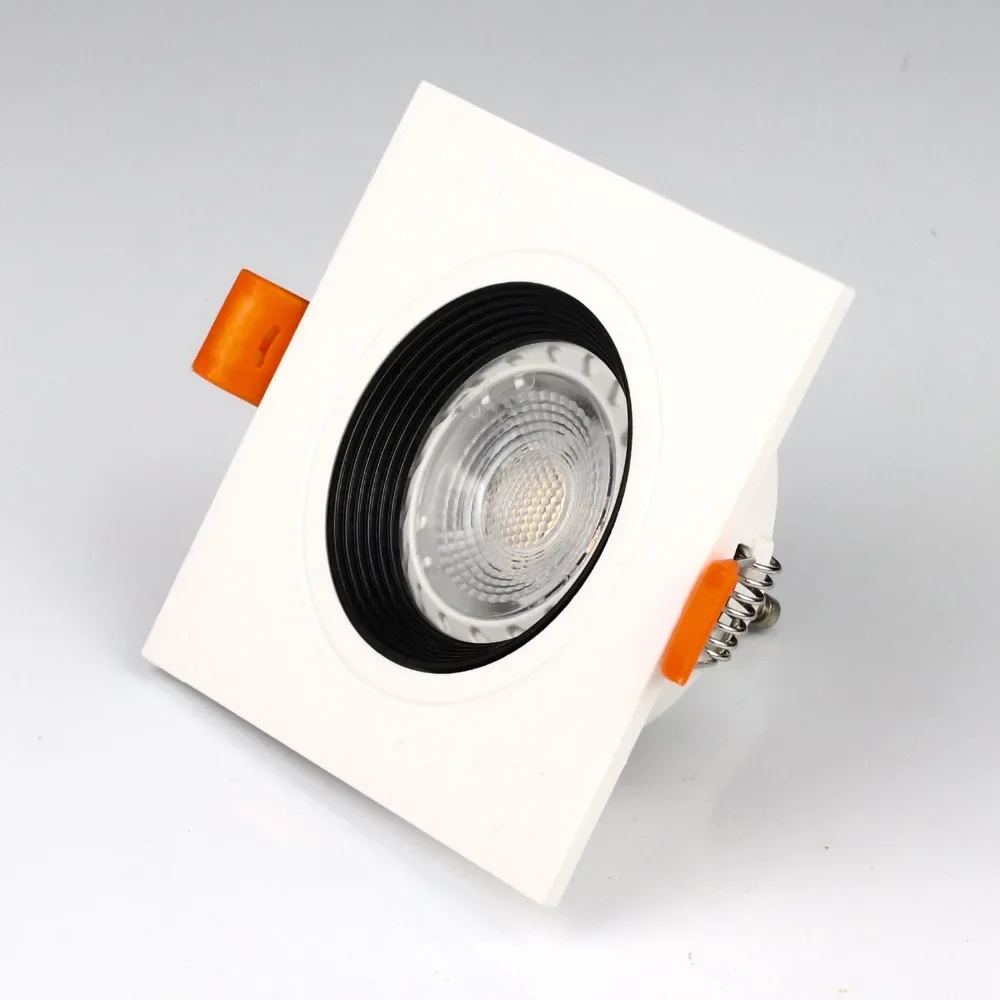 

Downlight Spotlight Mounting Frame Replaceable Light Source Square Round Recessed GU10 Ceiling Lighting MR16 Base Socket Fixture