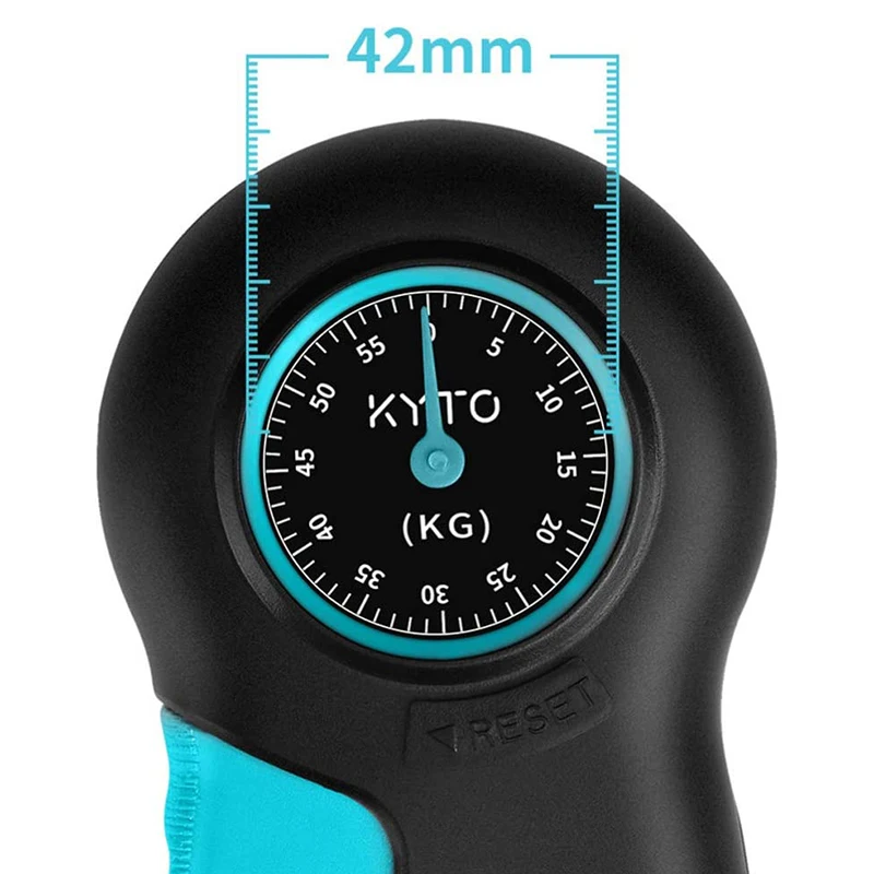 Hand Dynamometer Grip Finger Strengthener Grip Strength Trainer Power Measurement Meter Force Gauge for Gym Home Fitness 0-55KG