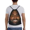 Custom Funny Kanye West Meme Drawstring Backpack Women Men Sport Gym Sackpack Foldable Shopping Bag Sack 5