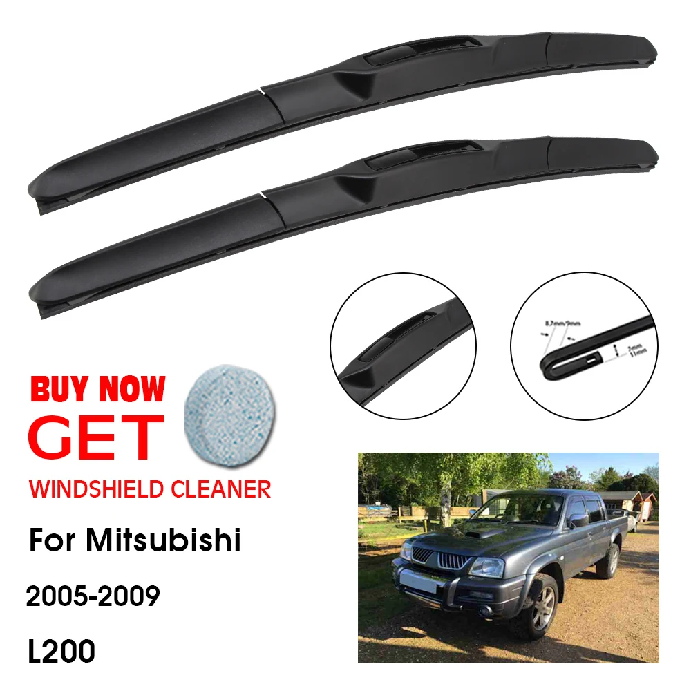 

Car Wiper Blade For Mitsubishi L200 21"+19" 2005-2009 Front Window Washer Windscreen Windshield Wipers Blades Accessories