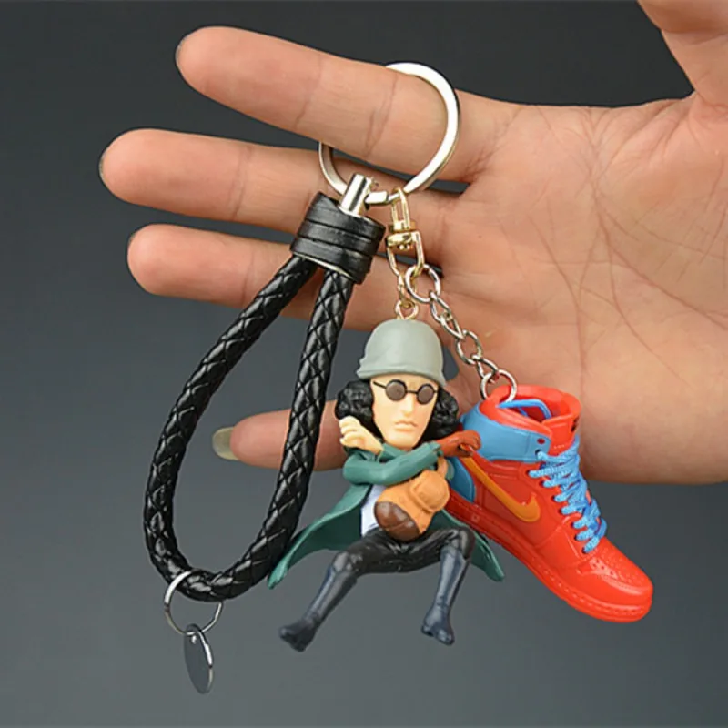 2023 New One Piece Nika Luffy Gear 5 Zoro Chopper Keychain Bag Pendant Accessories Anime Cartoon Creative Girl Toys for Men Gift