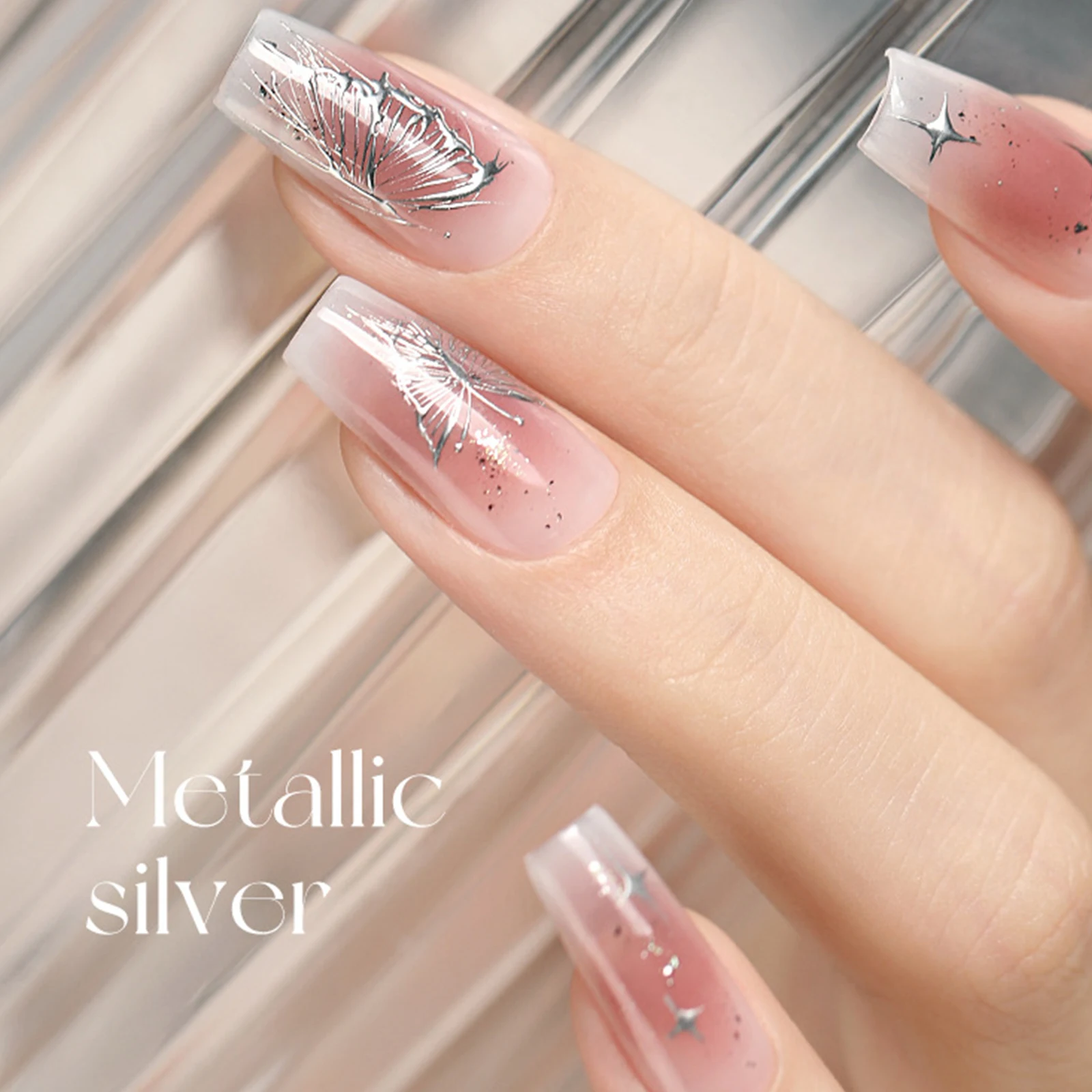 Metal Mirror Glue Silver Gel Nail Polish Nail DIY Art Color Drawing Line Flower Manicure Accessories Nail Art Shop Nail Charms 4