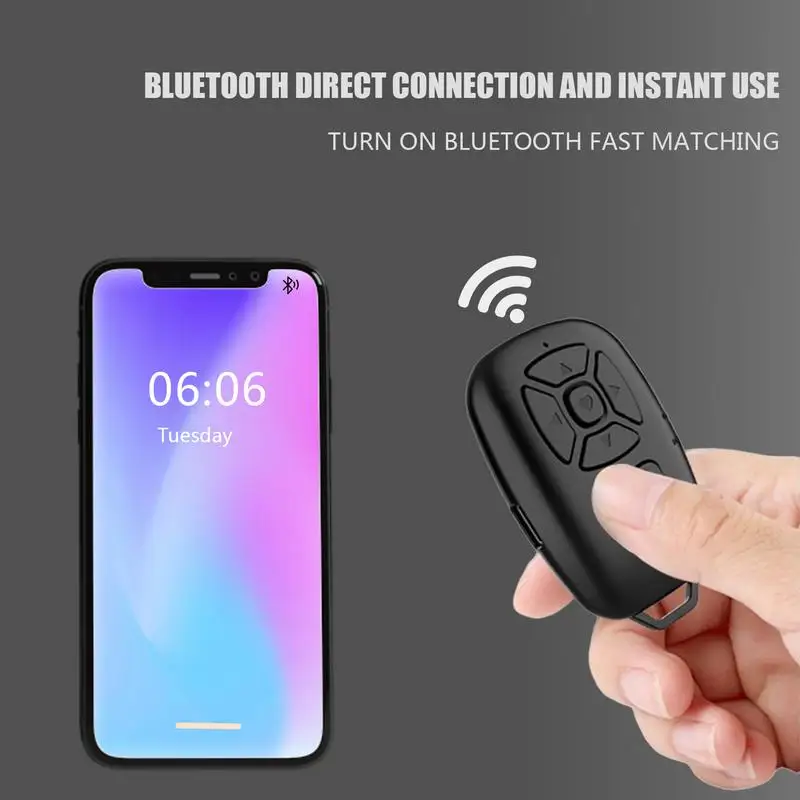 Camera Remote Shutter Button Camera Remote Shutter Release Universal Mobile Phone Selfie Camera Shutter Blue Tooth Remote Control Buit-in Battery Rechargeable Controller For IOS Android