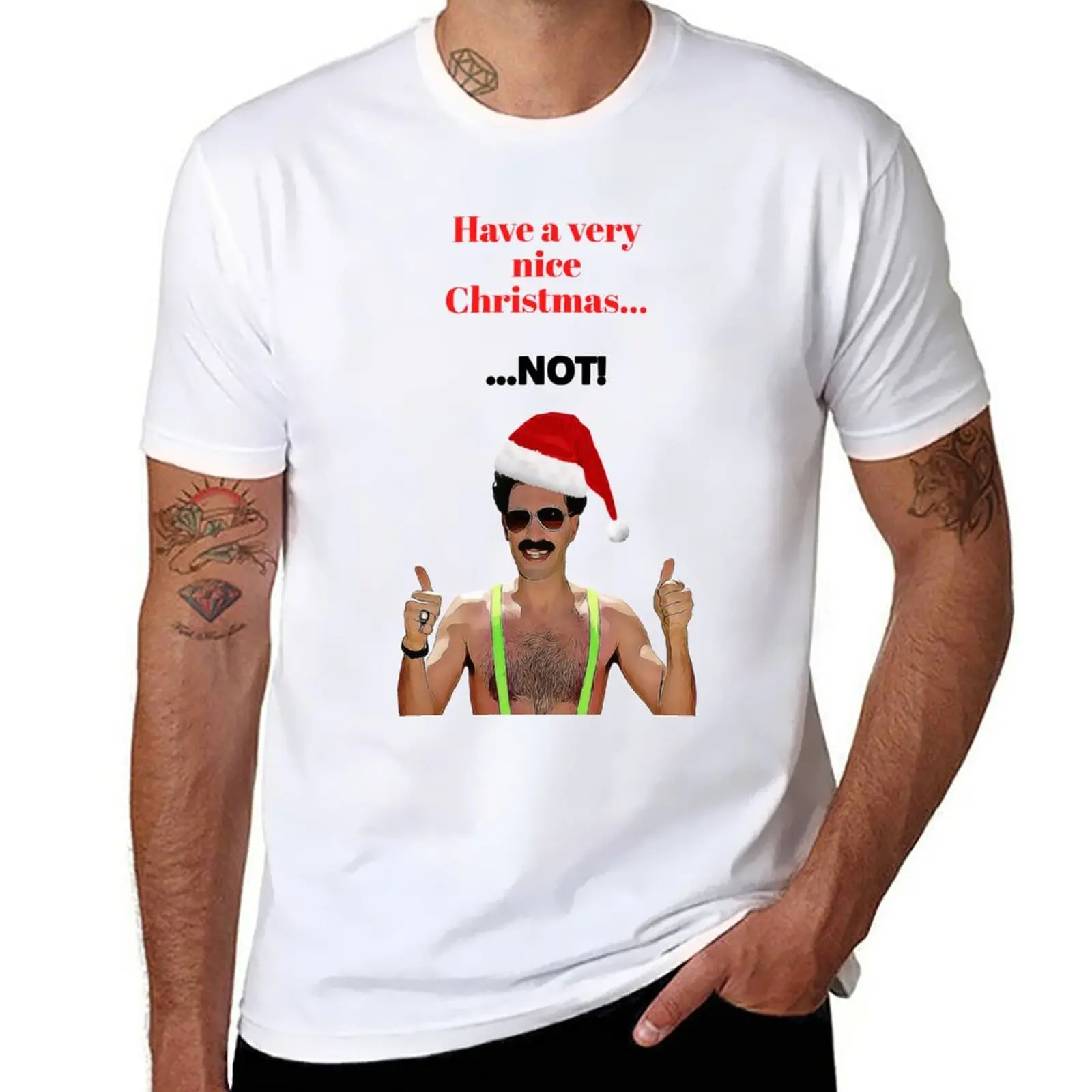 Borat Christmas Cards And Gifts, Borat T-Shirt Summer Clothes Blanks Heavyweights Mens T Shirt Graphic