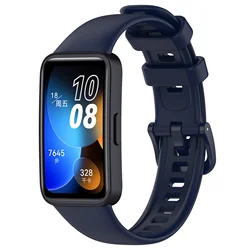 High-Quality Silicone Sports Strap - Original Replacement Wristband for Huawei Band 10 (Ink Blue)