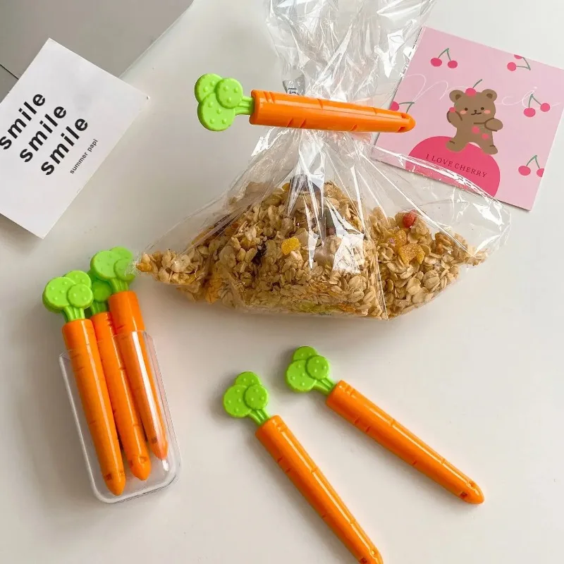 Carrot Sealing Clip 5pcs Creative Kitchen Food Freshness Snack Storage Moisture Resistant
